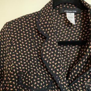 Jones New York | Floral Silk Blazer atop
